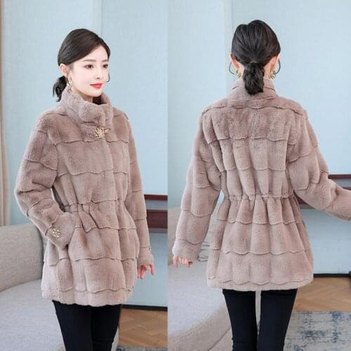 Fur Winter Coat Women Jacket 2021 The New Thicken Keep Warm Temperament Loose White Fur Coat