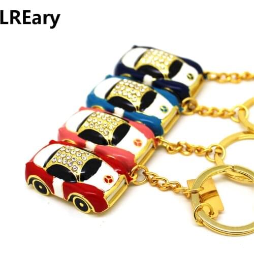 Mini car keychain USB Flash drive 128MB diamond Pen Drive memory Stick USB 2.0 disk 4GB 8GB 16GB 32GB 64GB pendrive