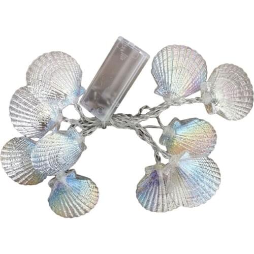 Seashell Starfish Conch Light String LED 3000K Warm White Garland Lights