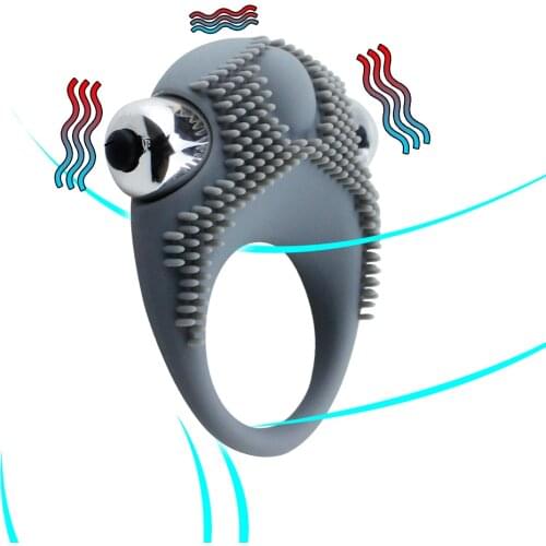 Men Vibrating Cock Rings Male Delay Ejaculation Penis Ring Clitoris Stimulation Vibrator Adult Products sex toys for men