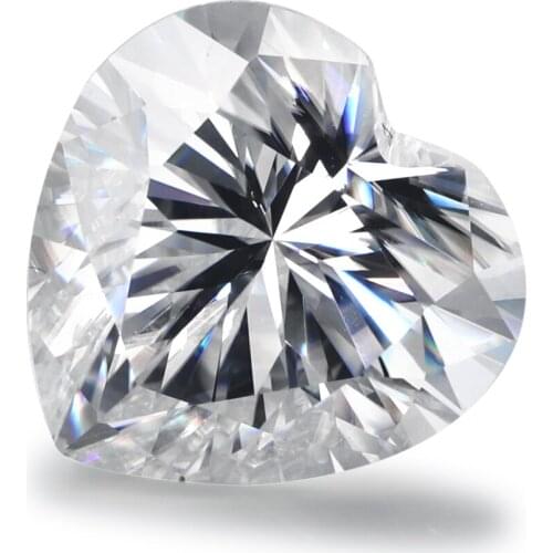Pirmiana Moissanite DEF Color Heart Shape Loose Stone 3-10mm For Jewelry Making