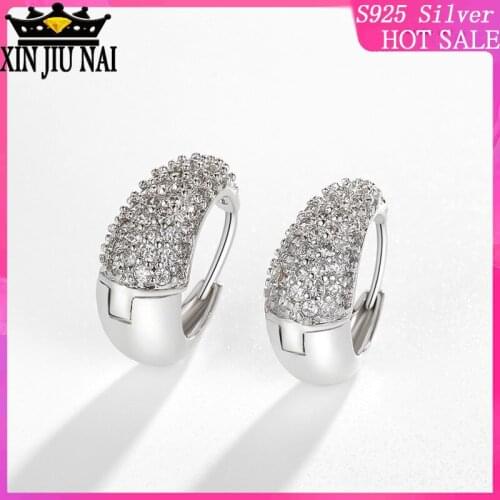 Dense inlaid zircon round womens earrings fashion personality embellishment cross-border gold-plated earrings