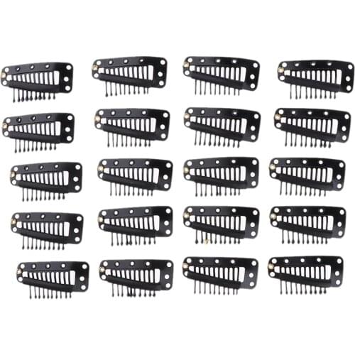 20x Wigs Snap Metal Clips for Hair Extensions Clip-on Wig Toupees Hairpiece
