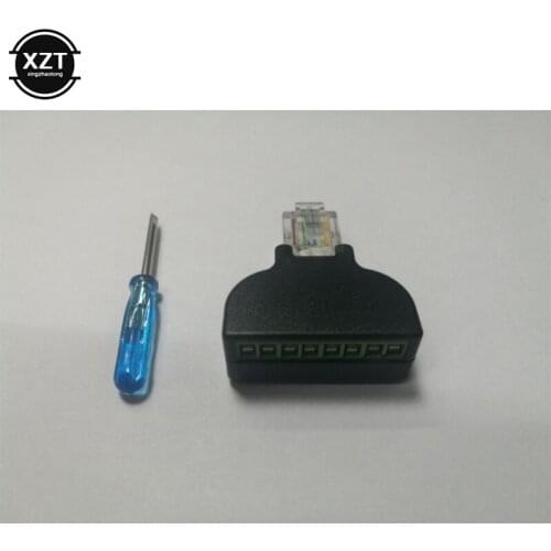 Ethernet RJ45 Male Plug To AV Screw Terminal 8 Pin Block CCTV Converter Adapter Accessory Wholesale