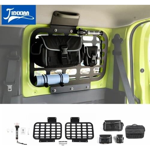 JIDIXIAN Flashlight Car Trunk Shelf Storage Bag Bracket Luggage Rack for Suzuki Jimny 2019 2020 2021 Car Interior Accessories