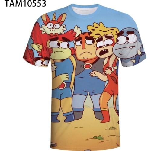 American And Japan Classic Anime Thundercats Teenagers Summer O Neck Short Sleeve T-shirt 3D Printing mens Children Street Top