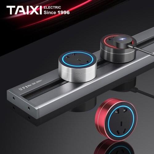 Power track socket home Kitchen meeting table multi-function sockets High-end quality UK US DE AU standard wallsocket with usb