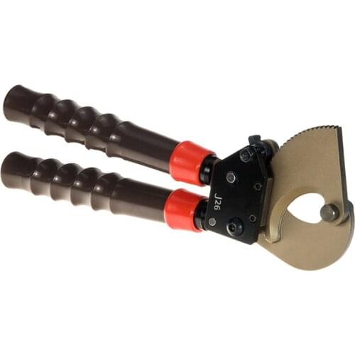 Hand Tool Steel Wire Ropes Cutter Below 26mm J26 Ratcheting Cu/Al Cable Cutting Tool