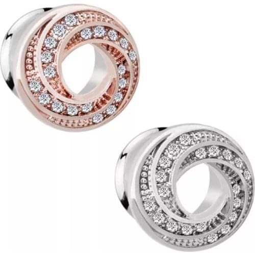 2PCS Punk Gold/Sliver Ear Plugs Tunnels Flesh Expansions Piercing Fashion Earring Gauges Ears Expanders Body Jewelry Party Gift