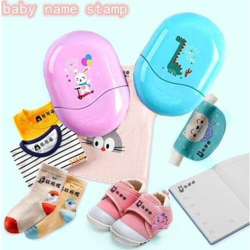 Baby Custom name stamp children teacher cartoon kindergarten all language name student clothes non-fading small animal inking