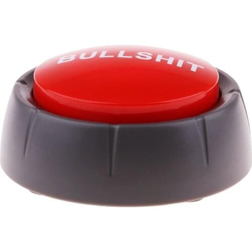 Bullshit Alarm Button Desktop Joke Toys Office Prank Light Sounds Button Toys