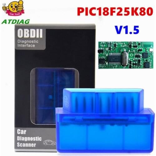 Really V1.5 Super MINI ELM327 Bluetooth ELM 327 PIC18F25K80 Version 1.5 OBD2 / OBDII for Android Torque Car Code Scanner