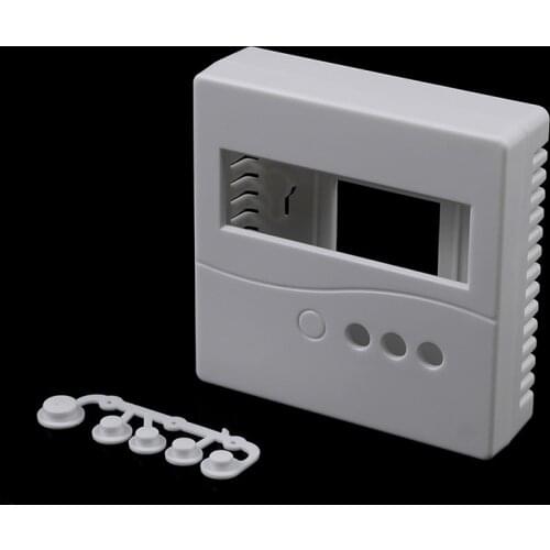 1PC White 8.6x8.6x2.6cm 86 Plastic Project Box Enclosure Case For DIY LCD1602 Meter Tester With Button