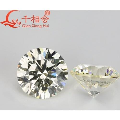 2.1mm-4.75mm IJ yellowish very shinnig like dia mond white color round shape star cut cubic zirconia loose stone