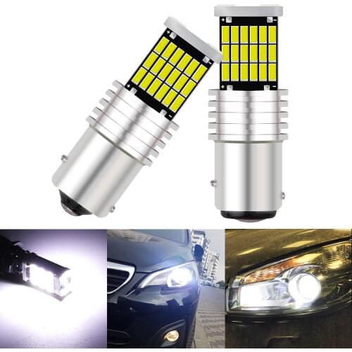 2pcs 1156 1157 BA15S LED Bulbs Car Lights Turn Signal Reverse Brake Light R5W 4014 LEDs 12V DC Automobiles Lamp Red White Yellow