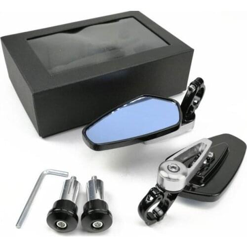 2 Pcs Universal Motorcycle Handle Bar Rearview Mirrors Side Mirrors Fit for Ducati Honda Yamaha KTM MSX125