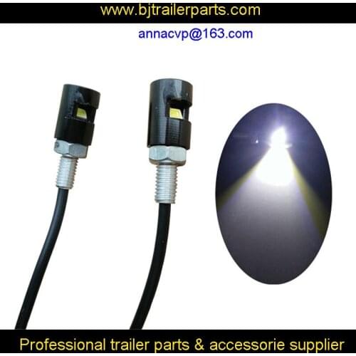 2 X LED License Number plate light screw Black Car Motorcycle trailer led license white LED