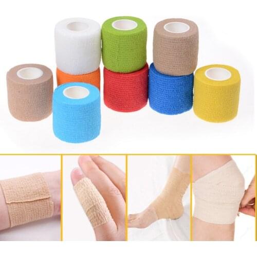 5cm*4.5m Colorful Sport Self Adhesive Elastic Bandage Wrap Tape Elastoplast For Knee Support Pads Finger Ankle Palm Shoulder