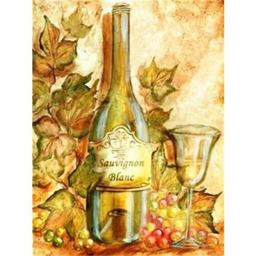 Diamond Painting Still Life Retro Wine Square Diamond Round Diamond Decoration Customizable Wall Art Decoration Frameless Style