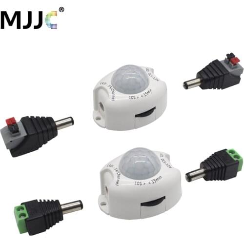 Motion Sensor Light Switch 5V 12V DC Movement Detector Activated Timer Automatic Switch ON OFF LED Strip Light PIR Motion Sensor