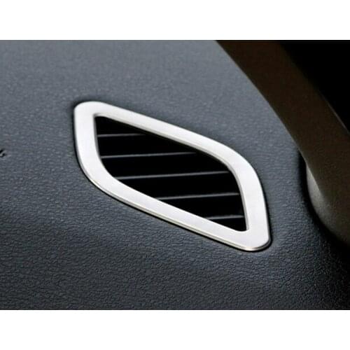 For BMW X1 2016 Stainless Steel Air Vents Outlet Cover Trim Strip Chrome Decorative 3D stickers interior accessories