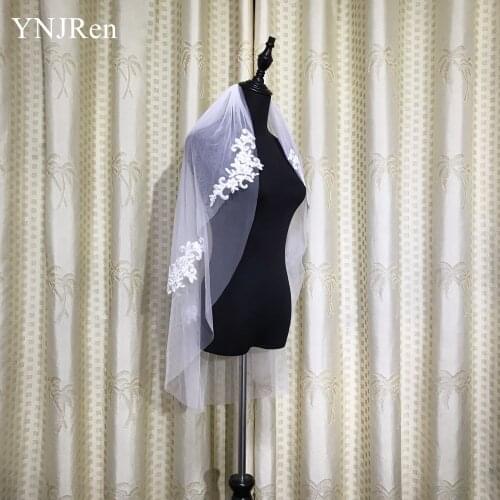 2019 Simple style Two-layer short To fingertip length bridal veils wedding veil white color sale