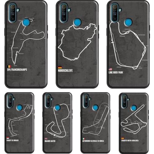 Formula 1 F1 Racing Circuit For OPPO Realme 8 6 7 Pro Q3 7i C3 C11 C15 C21 GT Case For OnePlus 9R 7T 8T 8 9 Pro Coque