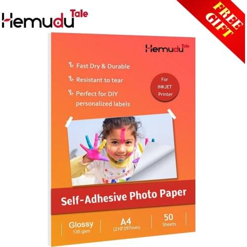 A3/A4 Glossy Waterproof Inkjet Self-Adhesive Sticker Photo Paper 50 sheets 135g