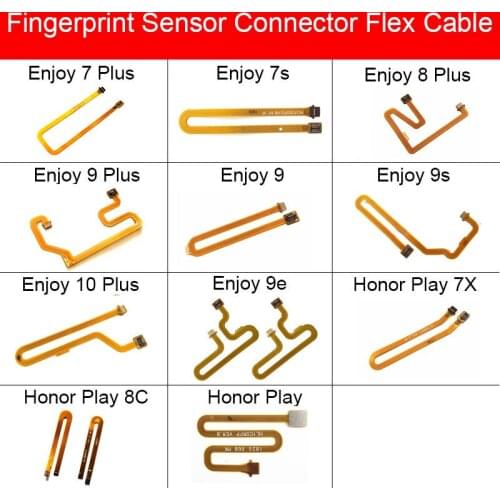 Fingerprint Sensor Touch ID Connector Flex Cable For Huawei Enjoy 7s 7 8 9 9s 9e 10 Plus/Honor Play 7X 8C/Y9 2018/Y7 Prime 2017