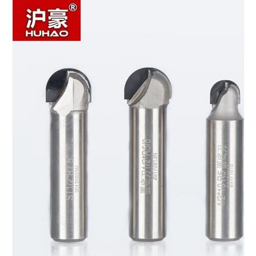 HUHAO 1pc 1/2" Shank Diamond CVD Coating Round Router Bits Woodworking Cutter Slotter Engraving Machine Tool PCD Router Bit
