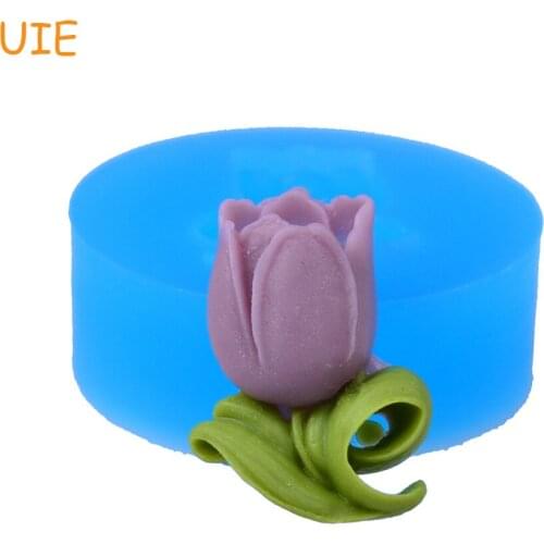 HYL001U 20.2mm Tulip Flower Silicone Mold - Sugarcraft, Fondant, Jewelry Making, Resin, Gum Paste, Candy, DIY Biscuit Baking Wax