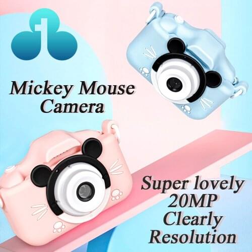 Mickey Camera Selfie Kids Digital Camera 20MP Mini Camera Mickey Minnie Toys Camera For Boys Girls Mic Camera Childrens Camera