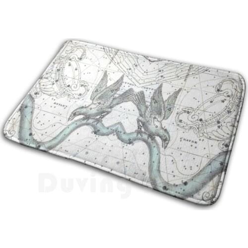 Corvus Upon Serpens Star Map Carpet Mat Rug Cushion Soft Star Map Corvus Upon Serpens Star Map Raven Crow Astronomy