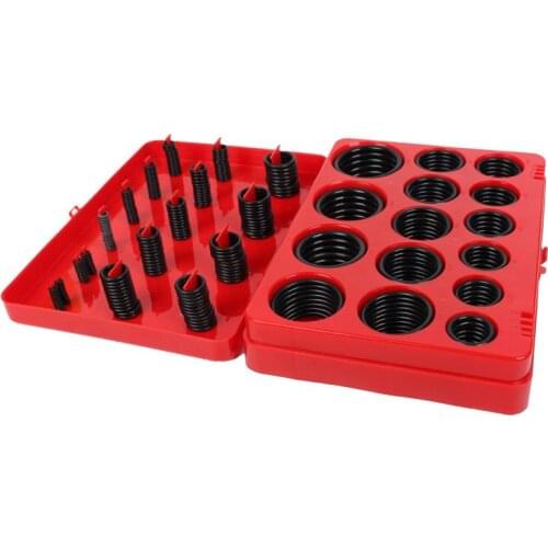 Hot! 382/386pcs Rubber O Ring Kit Seal Gasket Universal Rubber O-ring Assortment Set red/yellow/blue