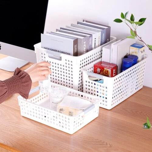 4 sizes Multifunction desktop storage basket plastic basket storage basket sundries snack storage basket bath and bath basket