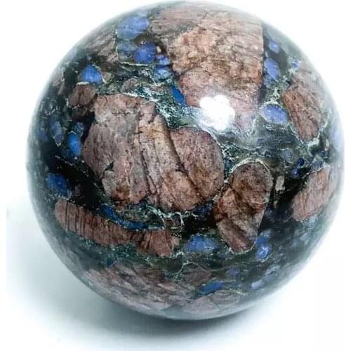 MOKAGY Natural Blue Crystal Quartz Sphere Glaucophane Gemstone Ball 50MM-70MM 1pc