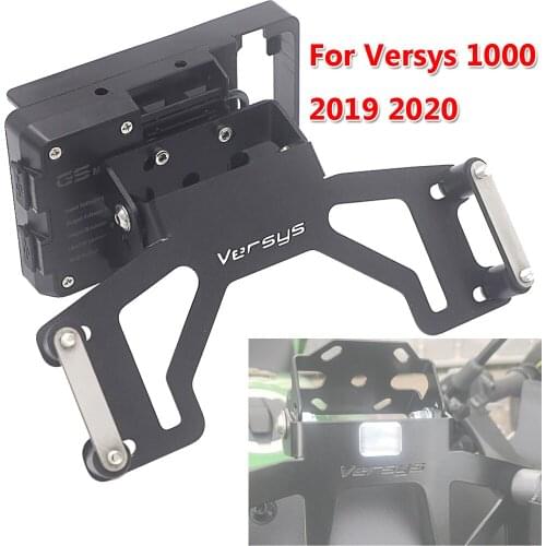 Motorcycle Accessories Phone GPS USB And Wireless Charging Navigation Bracket For Kawasaki Versys 1000 Versys1000 2019 2020