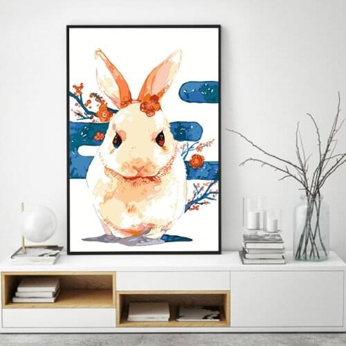 Paint by number art painting by numbers Simple and creative cute cute pet living room corridor decorative painting