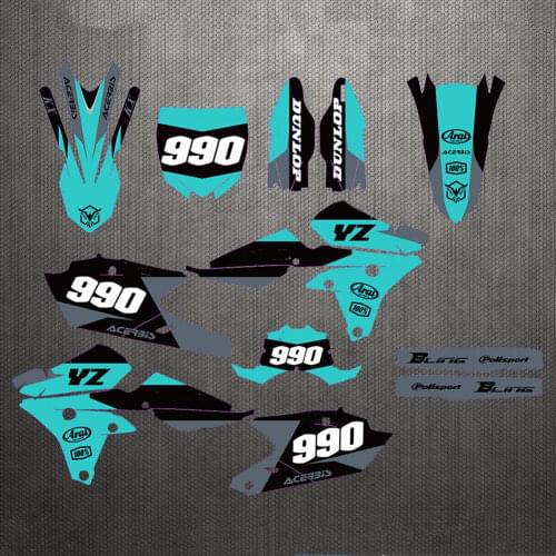 Free custom numbers names Motorcycle 3M Decals Stickers Graphics Kits For Yamaha yz450fx 2018 2017 2016 2015