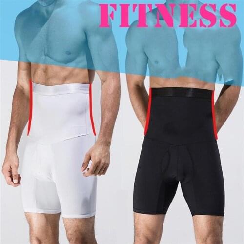 New 2019 High-grade nylon mens double plastic belt against edge tall waist shape shorts belly in waist trousers