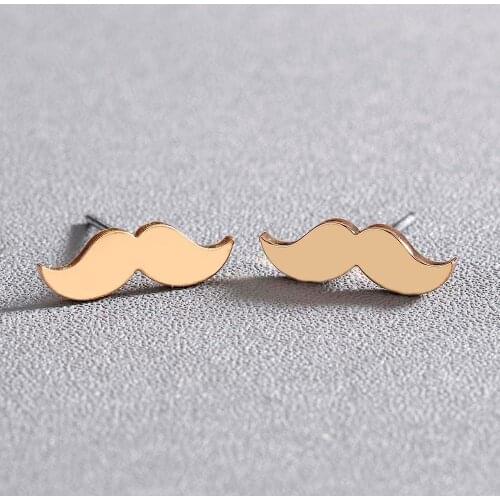 Chandler Brand New Sexy Beard Earring Mustache Earrings For Women Men Female Charm Jewelry Simple metal Pendientes Wholesale