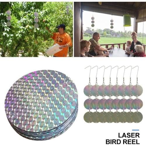 16PCS/Set Bird Repellent Reflective Scare Rods Ornamental Spiral Deterrent Control Device Bird Scare Bird Blinder for Patio
