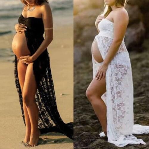 Maxi Maternity Gown Lace Maternity Dress Fancy Shooting Photo Summer Pregnant Dress Plus Size