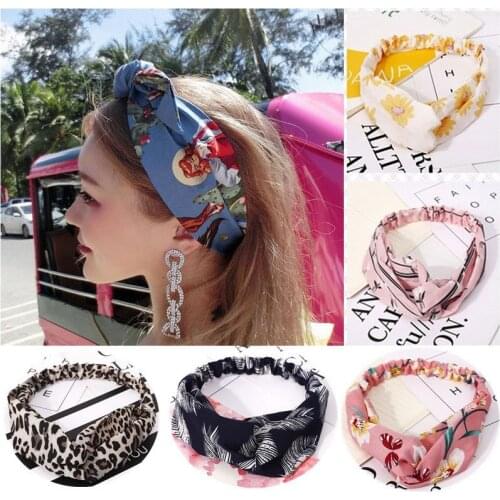 Summer Hair Bands Soft Cross Turban Hairband Women Hair Accessories Girls Headband Fabric Floral Hair Band Ladies Hoop