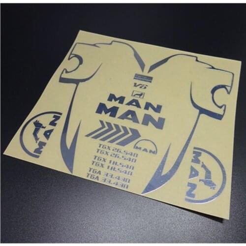 Rc Toys Model Truck Accessories Cab Body Decoration Stickers For 1/14 Scale RC Tamiya MAN TGX 26.540 Tractor 56325-56329