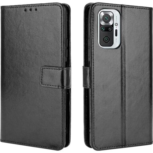 For Xiaomi Redmi Note 10 Pro Max Luxury Flip PU Leather Wallet Lanyard Stand Shockproof Case For Redmi Note 10 Pro Phone Bags
