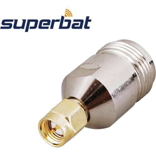 Superbat 5pcs SMA-N Adapter SMA Male Plug to N Female Jack straight RF Coaxial Connector