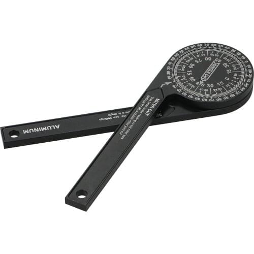 360 Degree 7-inch Miter Saws Protractor Rust Proof Aluminum Alloy Accurate Reading Scales Inside & Outside Miter Angle Finder