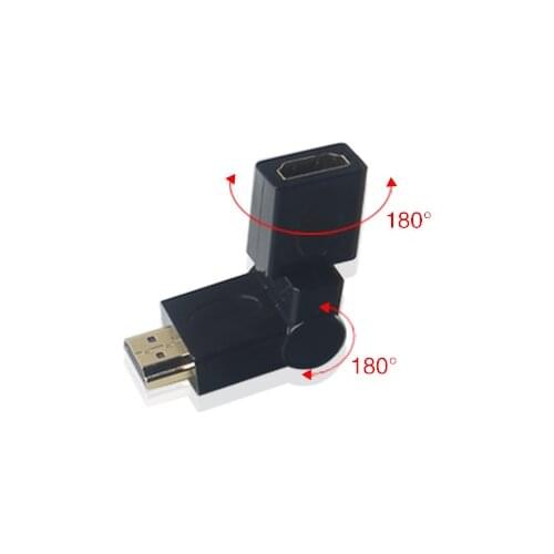ULT-Best Adapter HDMI Rotatable Flexible 360 Degree male to female M/F Extension Connector Converter Cable for HDTV 1080P