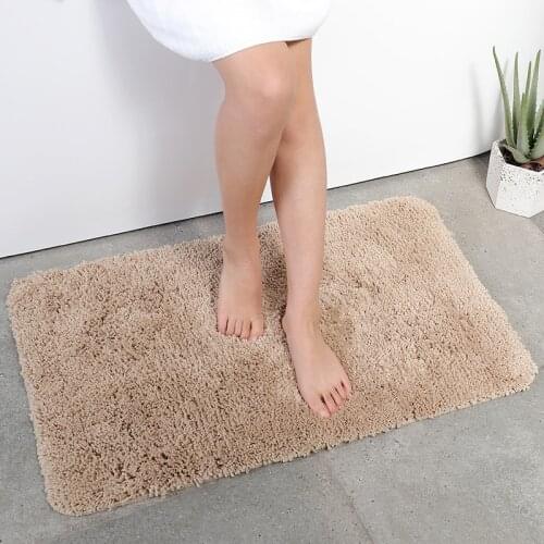 Thickened Microfiber Bath Mat Modern Home Bathroom Absorbent Foot Mat Super Soft Comfortable Bath Rug TPR Non-slip Bath Carpet